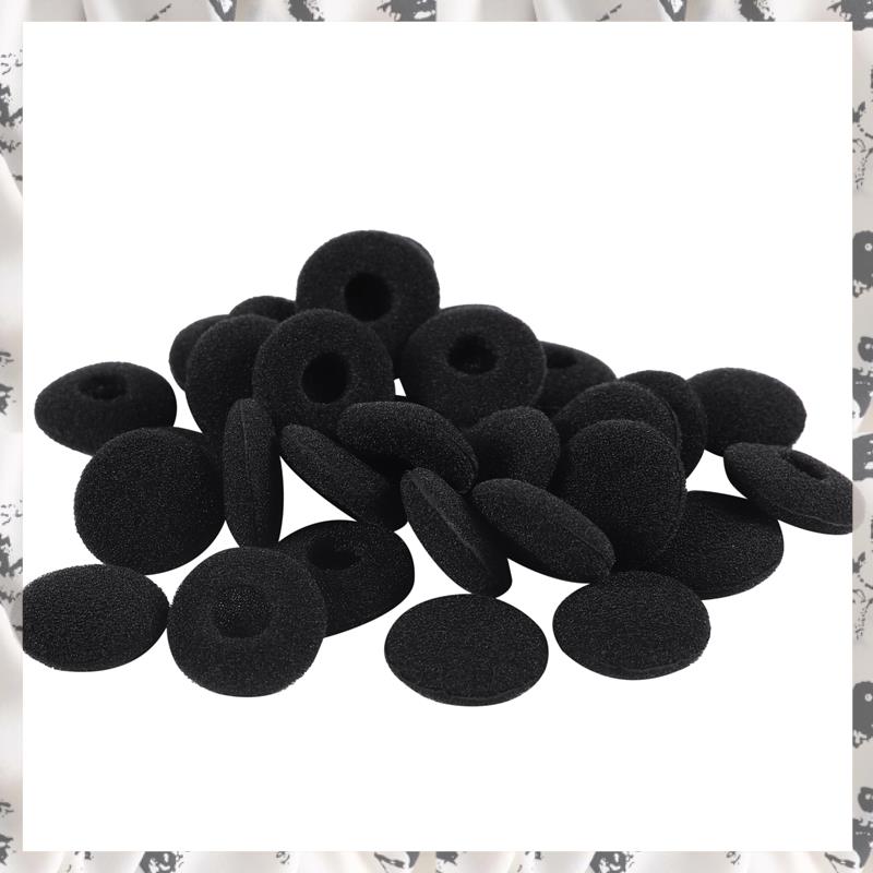 Replacement Earphone in Soft Foam Sponge Bearing Headsets Covers Black