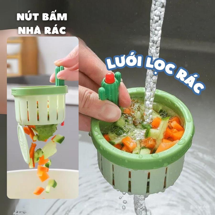 Lưới Lọc Rác Bồn Rửa Bát Nhấn Đổ Rác Tự Động Không Ghê Tay, Giỏ Lọc Rác Bồn Rửa Chén Chống Tắc Nghẽn Rổ Lọc Thức Ăn Thừa