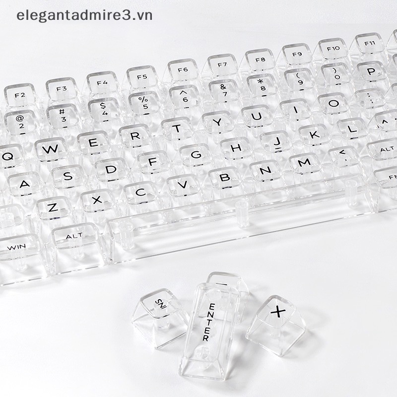 132 phím diy bộ keycap trong suốt màu trắng sa profile dye-sub keycaps cho bàn phím cơ mx ~