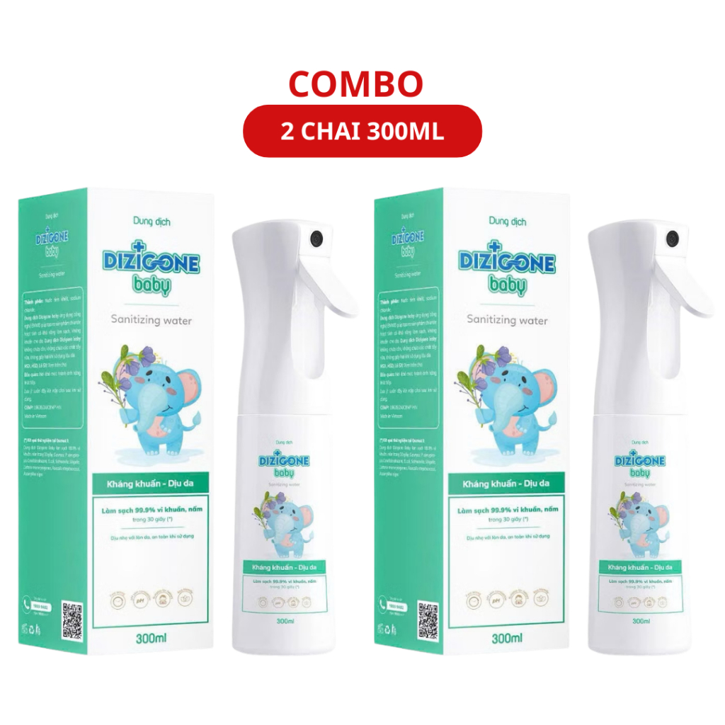 [Chính Hãng] Xịt kháng khuẩn Dizigone Baby hỗ trợ vệ sinh tay chân đồ chơi đồ dùng cho bé