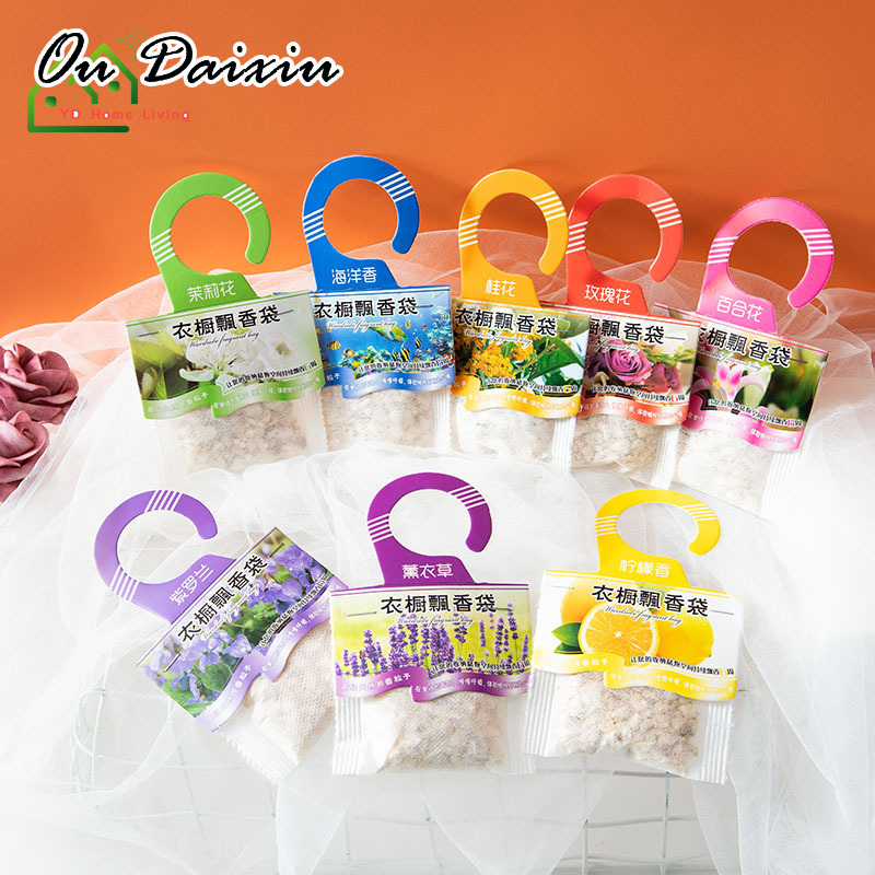 OUDAIXIU กระเป๋าลาเวนเดอร์ห้อยจากตู้เสื้อผ้าในแบบกะทัดรัดพกพาสะดวก ราคา 9 บาท*ส่งฟรี