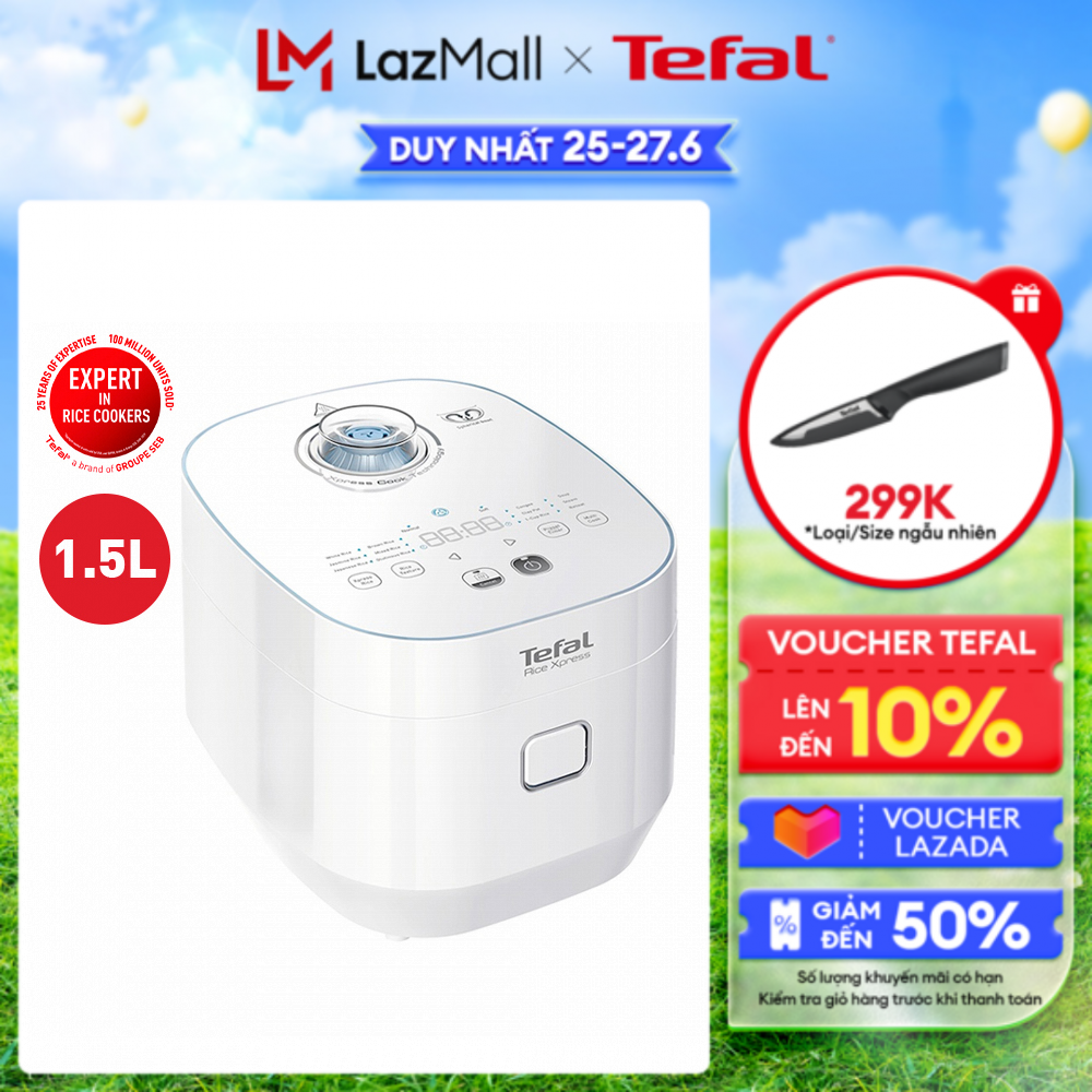 Nồi cơm điện tử Tefal - 1.5L - Thương hiệu Pháp - RK522168- Gian hàng chính hãng bảo hành 2 năm