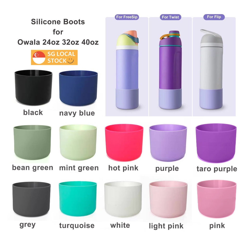 Silicone Boot Protector For Owala Kid's 16oz Flip FreeSip Bottles - Anti-Slip Sleeve Bottom Cover Fits 2.83-2.85 Inch Bottles - View #5