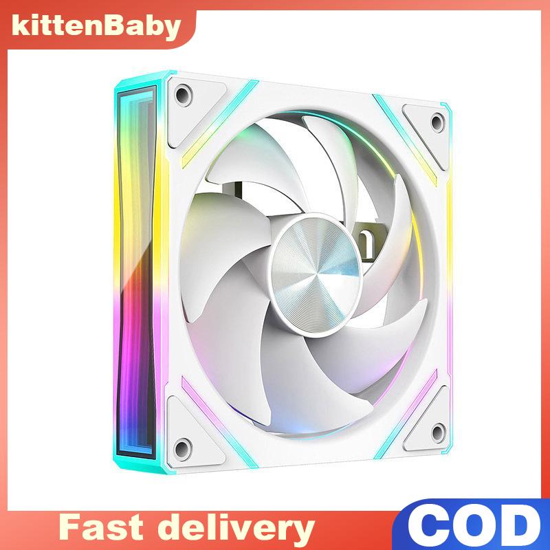 👉Hot Sale kittenBaby พัดลมระบายความร้อนคอมพิวเตอร์12ซม., พัดลมระบายความร้อน4ขาเงียบ800 1600RPM 12V สำหรับเล่นเกมเดสก์ท็อป ราคา 131 บาท*ส่งฟรี
