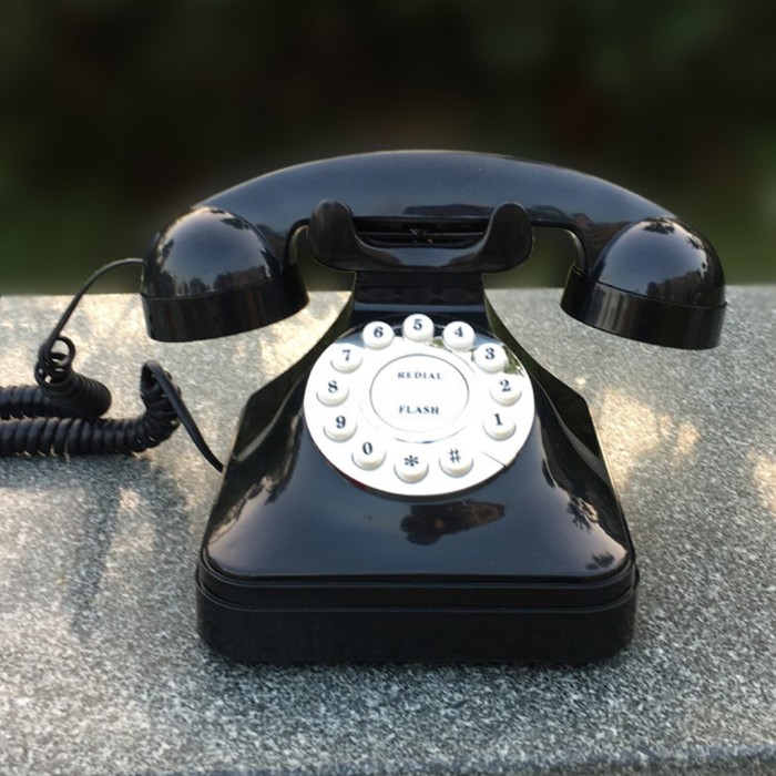 HJR TELEPON RUMAH/LANDLINE RETRO ANTIK VINTAGE WARNA HITAM Giá 787,000 Đồng*Miễn phí vận chuyển