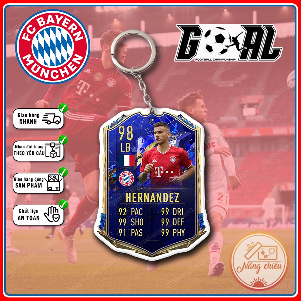 Móc khóa thẻ  - Câu lạc bộ bóng đá Bayern Munich ☘️Quà Tặng Nắng Chiều☘️