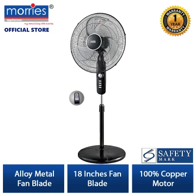 Morries 18 Inches Fan Blade Stand Fan W/ Remote MS 555SFTR