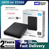 WD Slim USB 3.0 Portable HDD with 2-Year Warranty