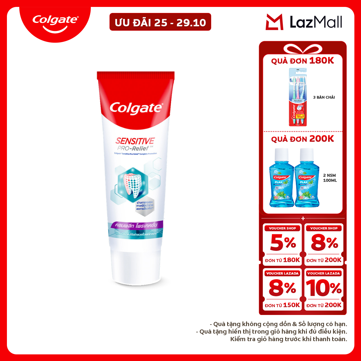 Kem đánh răng Colgate ngăn ê buốt Sensitive Pro Relief bảo vệ toàn diện dành cho răng nhạy cảm 110g