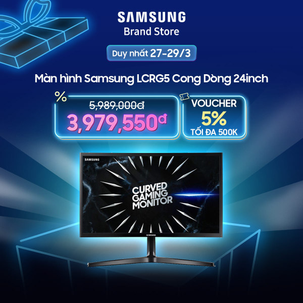 Bảng giá [Trả góp 0%] Màn hình Samsung LCRG5 Cong Dòng 24inch Phong Vũ