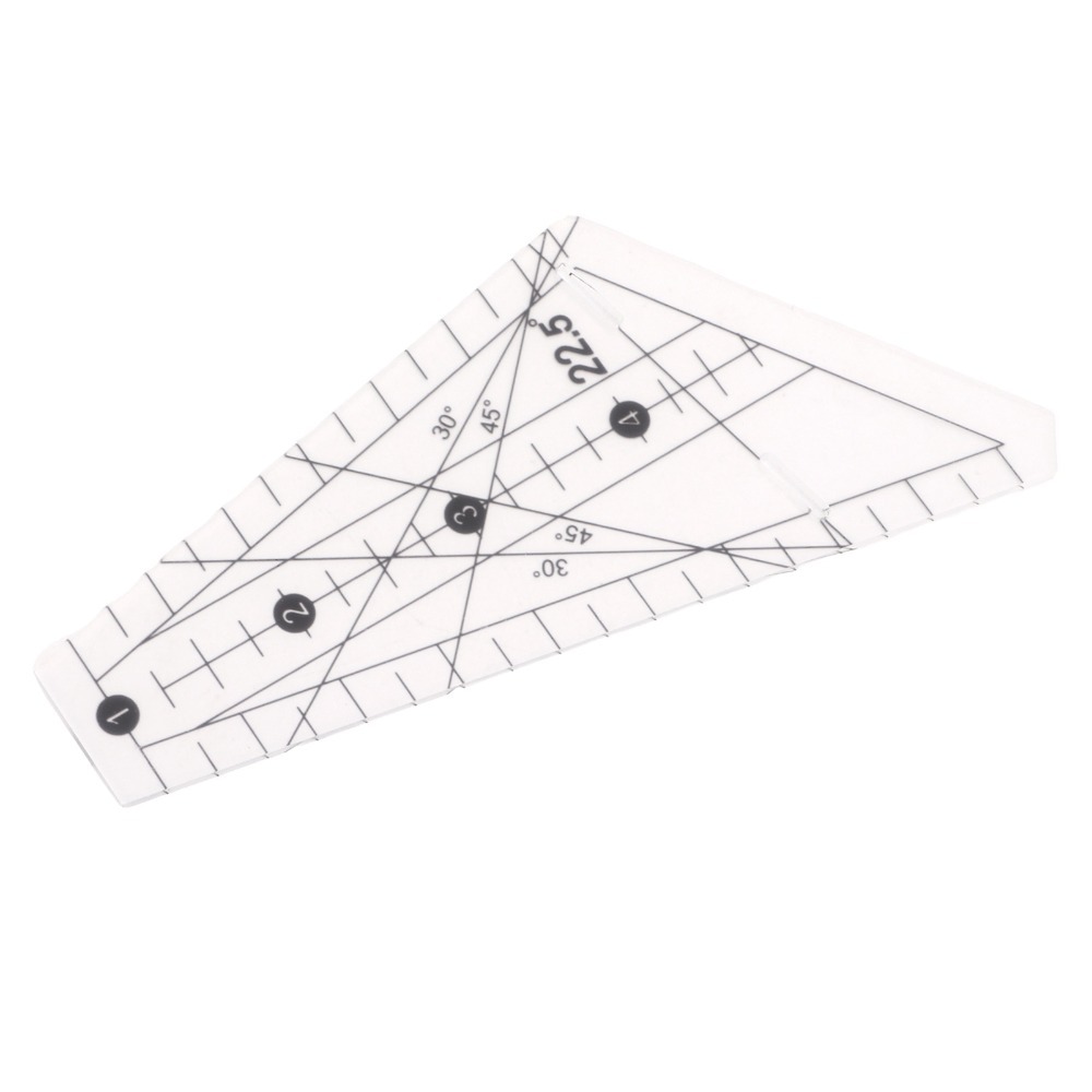JIYAN2866 22.5 Degree Angle Quilting Ruler Slot Design Acrylic Patchwork Ruler Durable Sewing Template Ruler For Sewing DIY