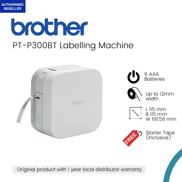 Brother Label Printer Bluetooth P-Touch P300BT Singapore