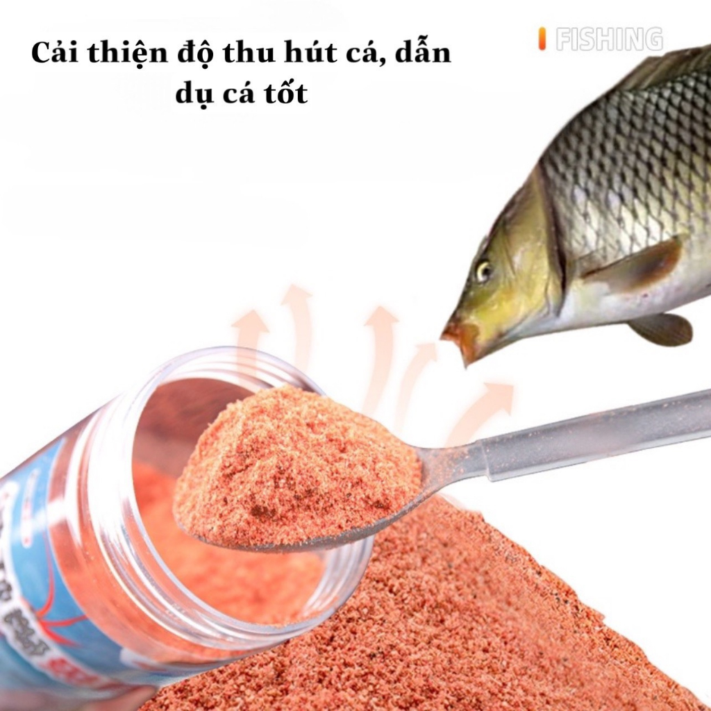 Mồi câu cá trùng đỏ và bột tôm Nam Cực