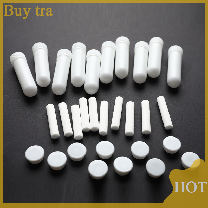 [Buytra] 10Pcs Inhaler Stick Essential Oil Aromatherapy White Nasal Inhaler Tubes Empty ราคา 50 บาท*ส่งฟรี