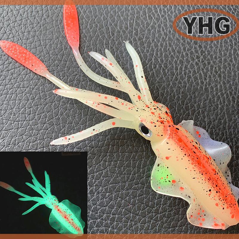 YAOHENG Câu cá mềm mực lure Luminous UV mực Jig mồi câu cá cho Câu Cá Biển wobbler mồi