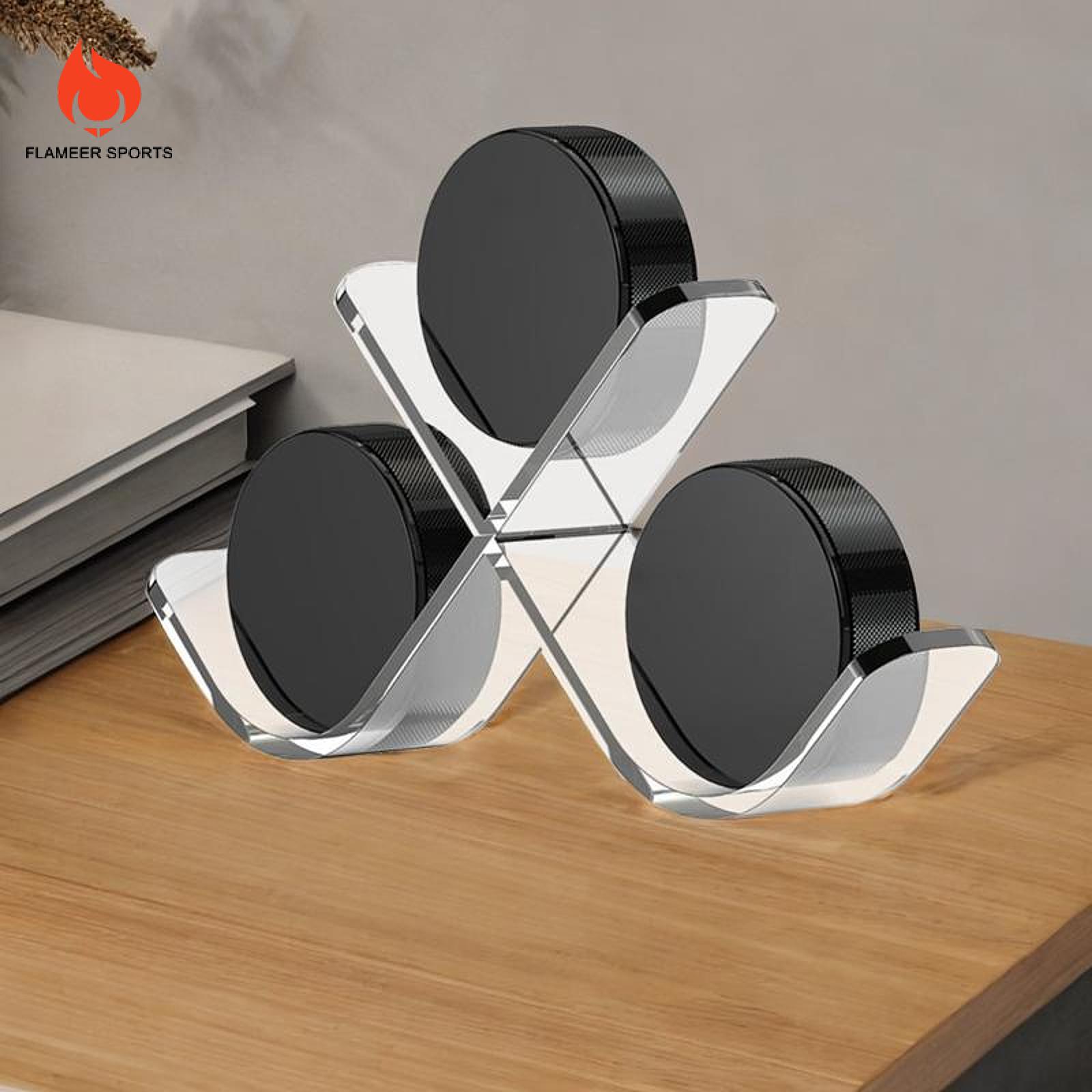 Flameer Puck giá lưu trữ khúc côn cầu trên băng giá trưng bày trong suốt cầm tay Mạnh Mẽ chống trượt Cơ Sở Trang Trí Nội Thất Thực Tế Hockey Đứng Cho Golf Tennis