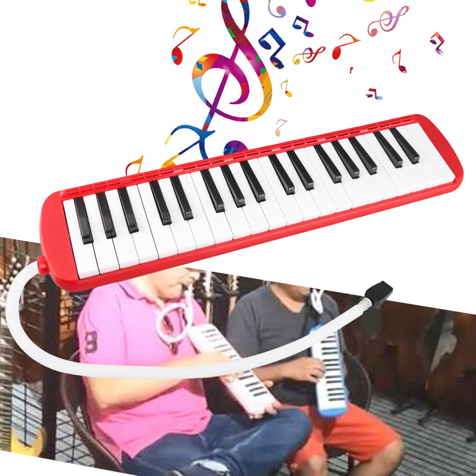 Phím đàn piano Món quà âm nhạc Melodica ABS 18.94.32in dành cho trẻ em và người lớn mới bắt đầu Người đam mê (Màu xanh da trời)