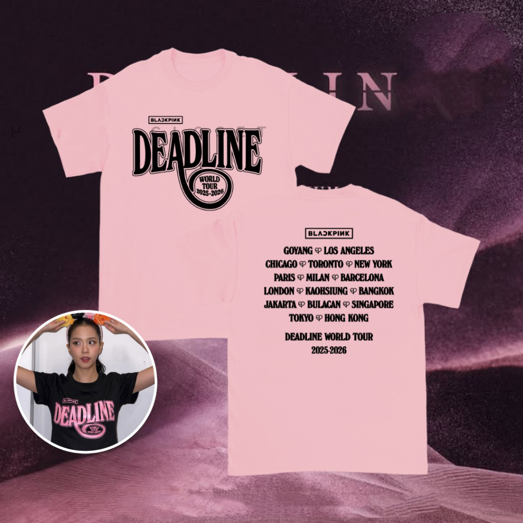Blackpink Deadline World Tour Fans Support T-Shirt - Loose Fit