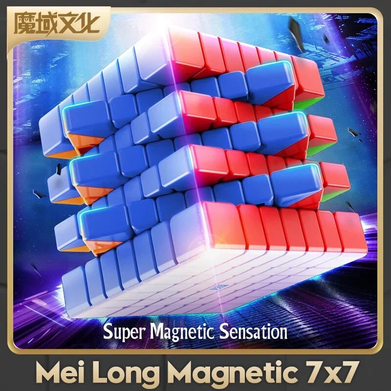 Moyu Meilong 7M 7x7x7 Magnetic Cube Speed cube Moyu magic cube Professional Magnetic 7x7 Cube Puzzle Toys