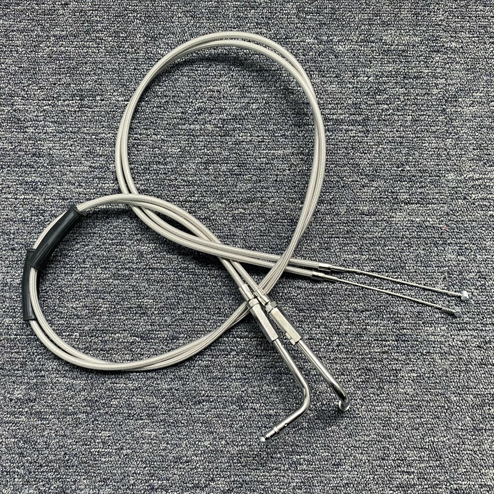 Weaving Steel Wires Throttle Cable Case For Harley Davidson Sportster XL1200 883 Dyna Road King Electra Glide Throttle Choke Cables