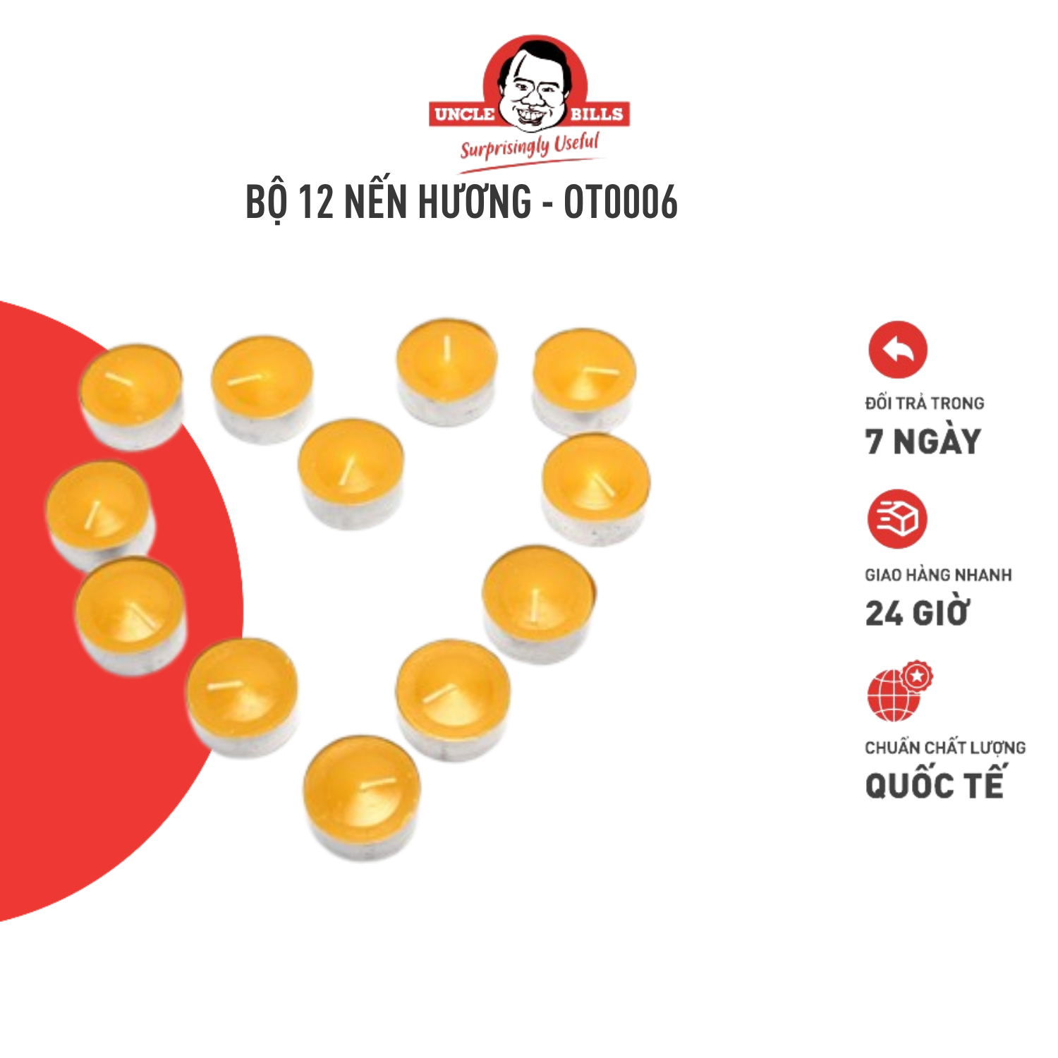 Bộ 12 nến hương ubl ot0006n