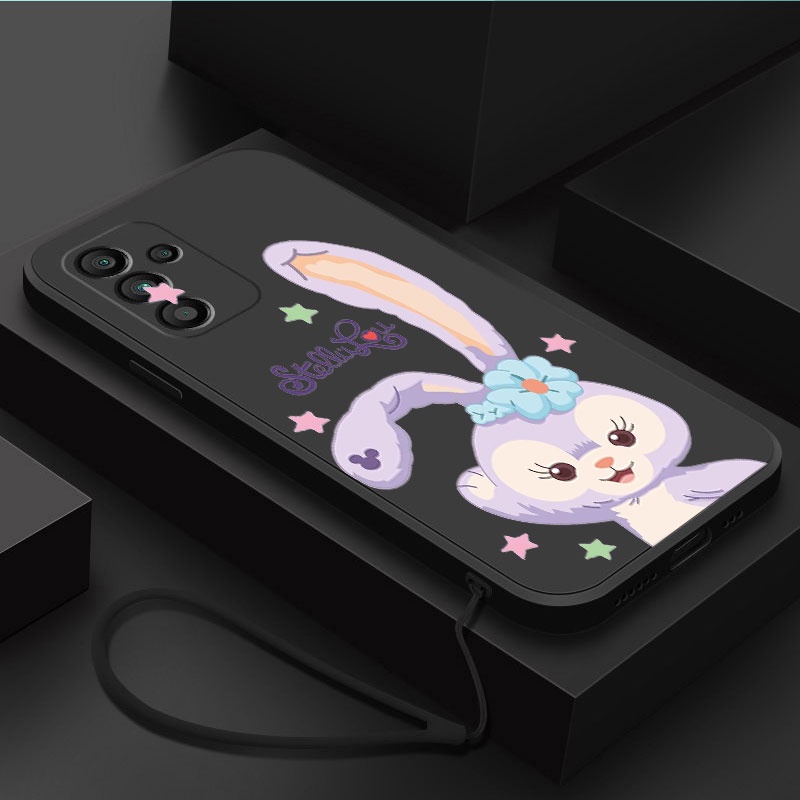 Samsung a05s A05 Galaxy M34 5g M62 M22 dễ thương stellalou vỏ vuông cạnh lưng silicon lỏng TPU Ốp mềm có dây móc Bìa