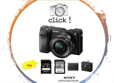 Sony Alpha ILCE-6100L/ A6100L Mirrorless Digital Camera with 16-50mm Lenses (Free 16GB CARD + 64GB CARD + SONY NP-FW50 BATTERY + SONY BAG)