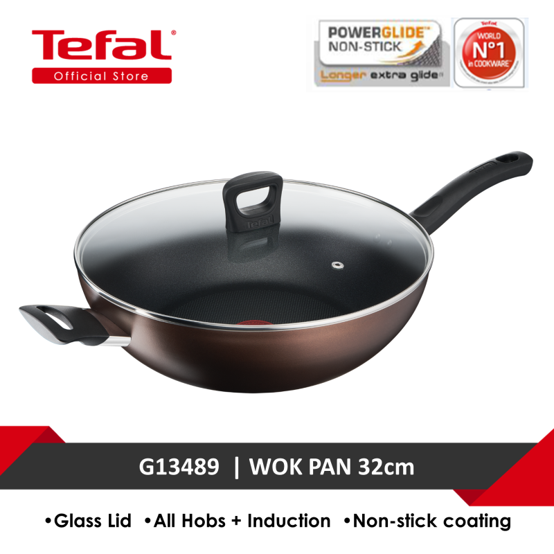 Tefal DAY BY DAY Wokpan 32cm with lid G14398 Singapore