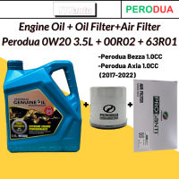 ORIGINAL PERODUA FULLY SYNTHETIC ENGINE OIL SAE 0w20 (3.5L) PERODUA AXIA BEZZA ARUZ ATIVA MYVI D20N (2018＞)