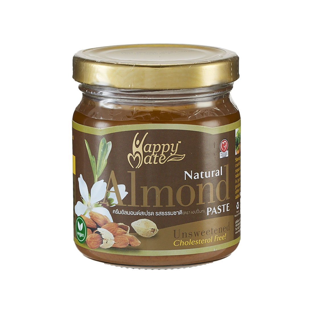Happymate Natural Almond Paste 200G. ราคา 209 บาท*ส่งฟรี