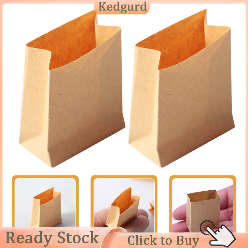 Kedgurd 10 Chiếc Thu Nhỏ Túi Giấy Kraft Cho Nhà Búp Bê Trí Nhà Dolly Mini Túi Giấy Mini Làm Bánh Túi Mini Đạo Cụ