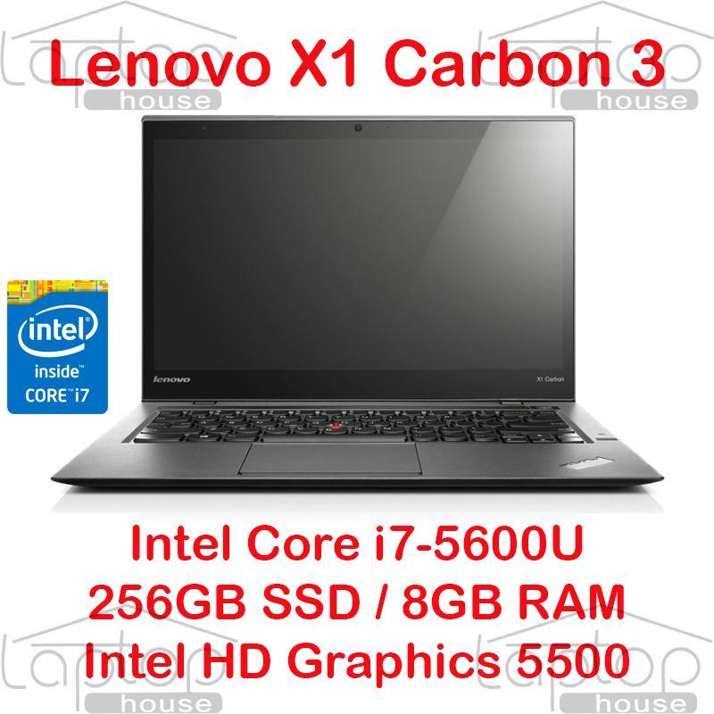 (Refurbished) Lenovo X1 Carbon 3 (Intel Core i7-5th Gen / 256GB SSD/ 8GB RAM)