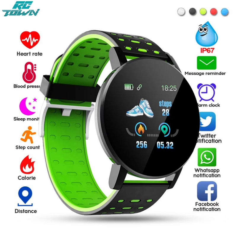 Smart Bracelet Blood Pressure Waterproof Sport Round Smartwatch Smart Clock Fitness Tracker For Android Ios ราคา 160 บาท*ส่งฟรี
