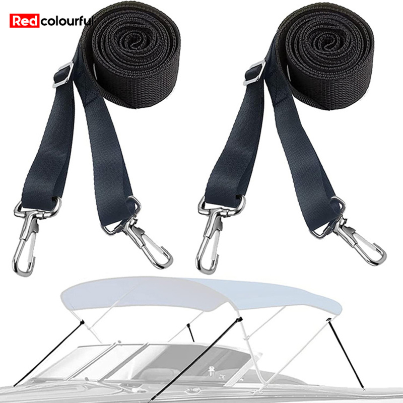 2 PCS Bimini Top Straps, Adjustable Heavy Duty Bimini Top Straps With Double Snap Hooks, Approx. 28-60 Inches Adjustable Reinforced Straps For Awnings, Kayaks, Tents ราคา 148 บาท*ส่งฟรี