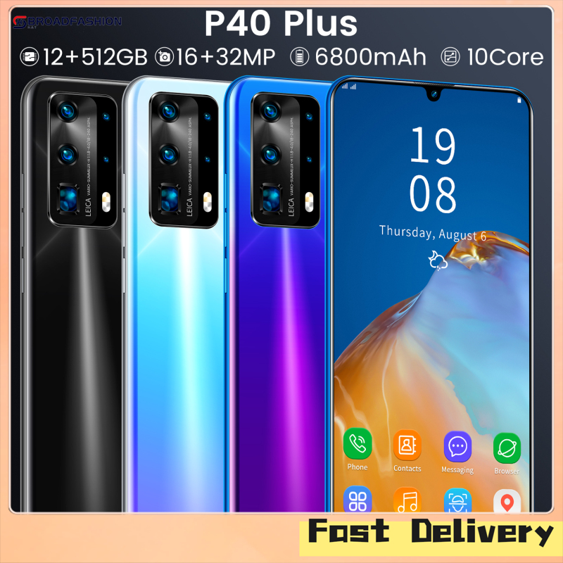 Broadfashion P40 Plus Mobile Phone 7.7-inch High-definition Large-screen 12gb+512gb Smartphone ราคา 3,095 บาท*ส่งฟรี