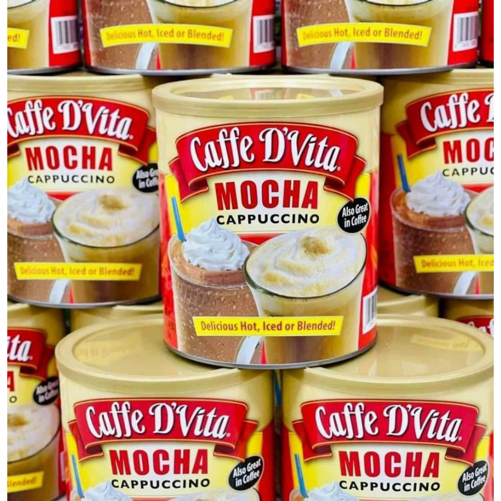 Cà phê sữa hòa tan Mocha Cappuccino của Caffe D'Vita Mỹ hộp 1.8kg