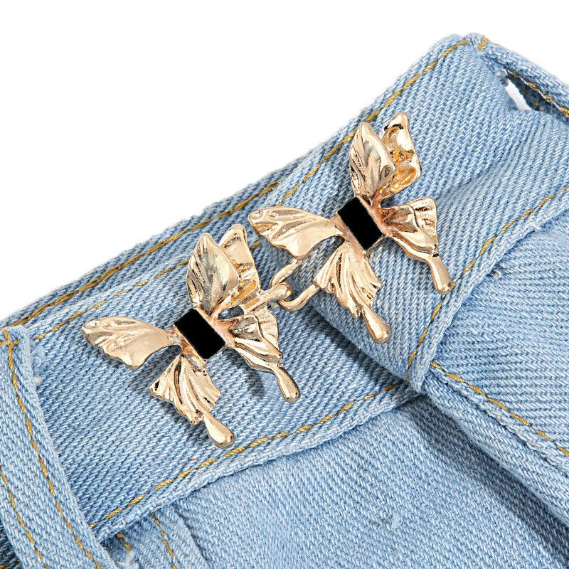 Murah Banget - Kancing Pengecil Jeans / Kancing Celana Pengencang Pinggang Jeans / Kancing Jeans Motif Kupu Lucu