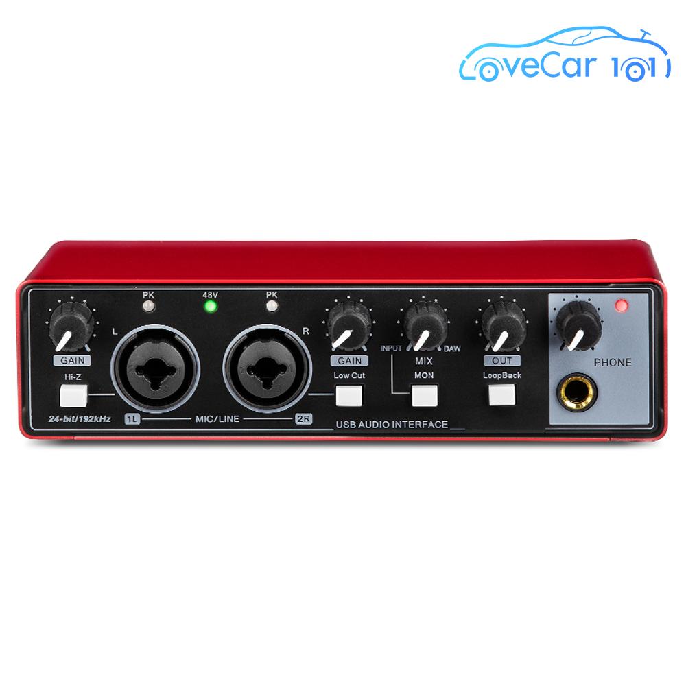 MD22 Recording Sound Card 48V Phantom Power USB Audio Interface with Loopback Monitor for Audio Equipment Guitar ราคา 1,206 บาท*ส่งฟรี