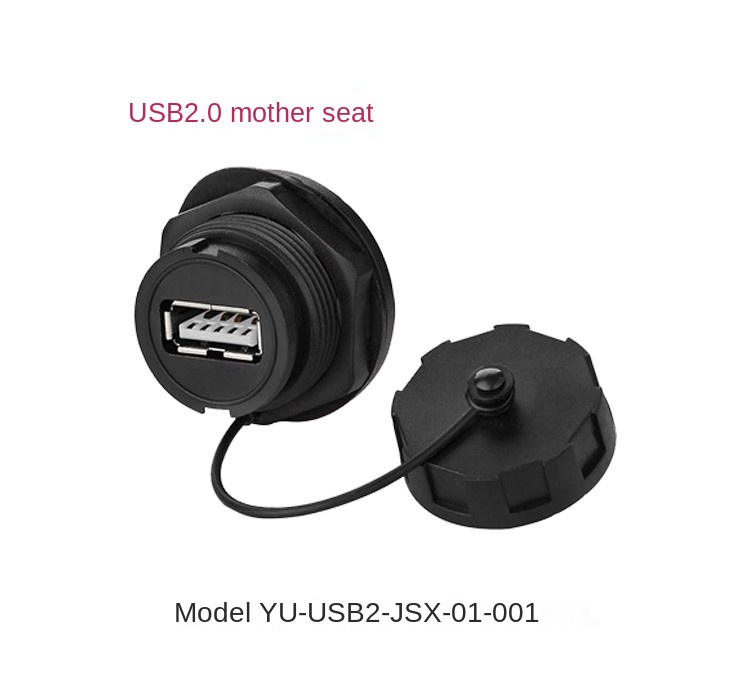 Ổ Cắm USB2.0 | Đầu Nối Dữ Liệu CNLINKO YU-USB2.0 Chống Nước | USB 2.0, 1M Dây, 4 Đầu, IP67