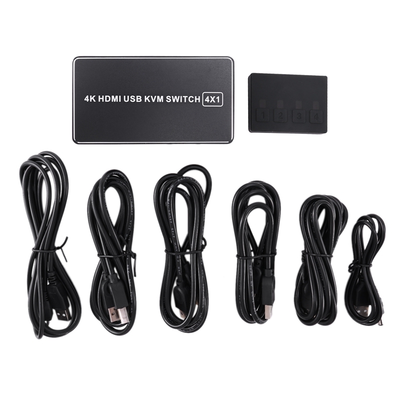 Bảng giá 4 Port HDMI KVM Switch 4K USB HDMI KVM Switcher 4 in 1 Out Hot USB HDMI for Mouse Keyboard for Win7 Win10 for MAC Phong Vũ
