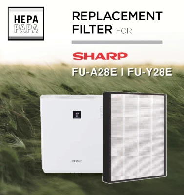 Sharp FU-A28 FU-A28E FU-Y28 FU-Y28E FZ-Y28 Compatible Replacement HEPA Filter [Free Alcohol Swab] [SG Seller] [7 Days Warranty] [HEPAPAPA]