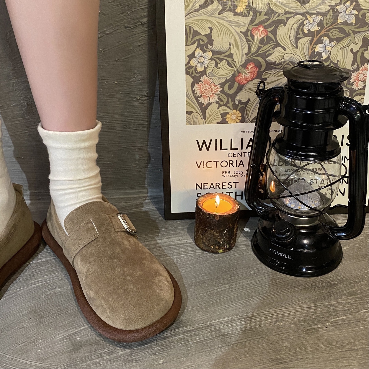 original High-end Yellow Lorraine Birkenstock shoes for women 2023 spring new lazy slip-on bean shoes for women versatile college chic