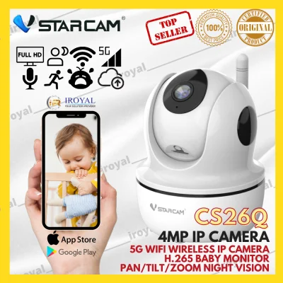 VSTARCAM CS26Q 4MP 5G WiFi Wireless IP Camera Pan Tilt Zoom H.265 Baby Monitor Surveillance CCTV Camera