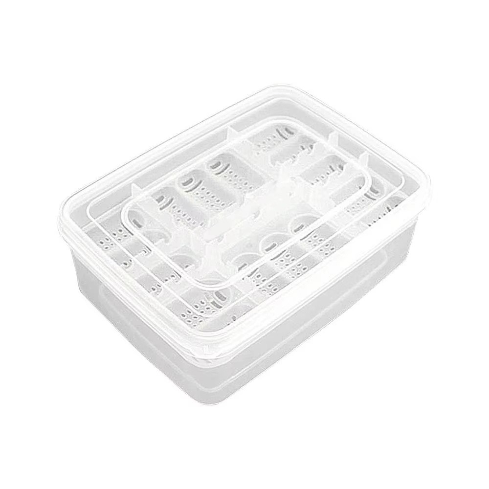 ZENDO12 Trong suốt Hộp ấp bò sát 16 ô Với nhiệt kế Khay Ấp Trứng Rùa Dễ lau chùi Tái sử dụng Hộp đựng trứng bò sát Rắn - 2