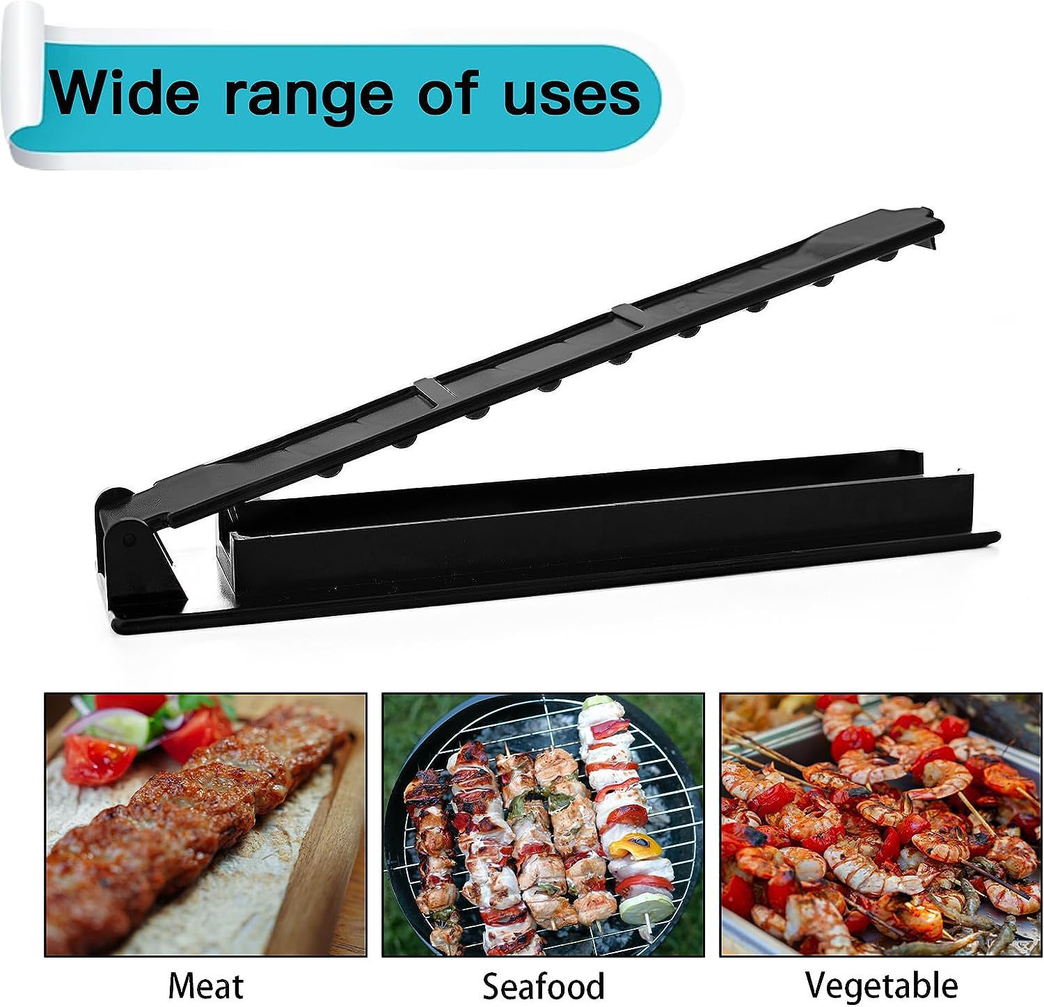 [Happy BBQ]Skewers Kebab Maker Grill Skewer Satay Outdoor Kabob Meat Hammer
