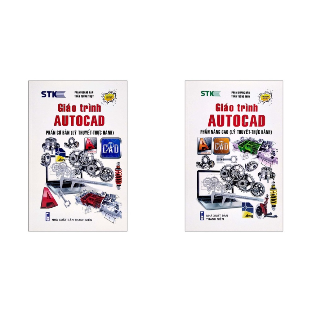 Combo Giáo Trình Autocard - Phần Cơ Bản + Phần Nâng Cao (Lý Thuyết - Thực Hành) ( STK )