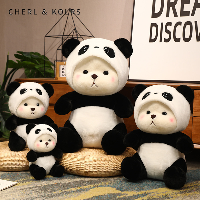 C&K plush toy Cute panda transforms into Lena bear doll Bear plush doll