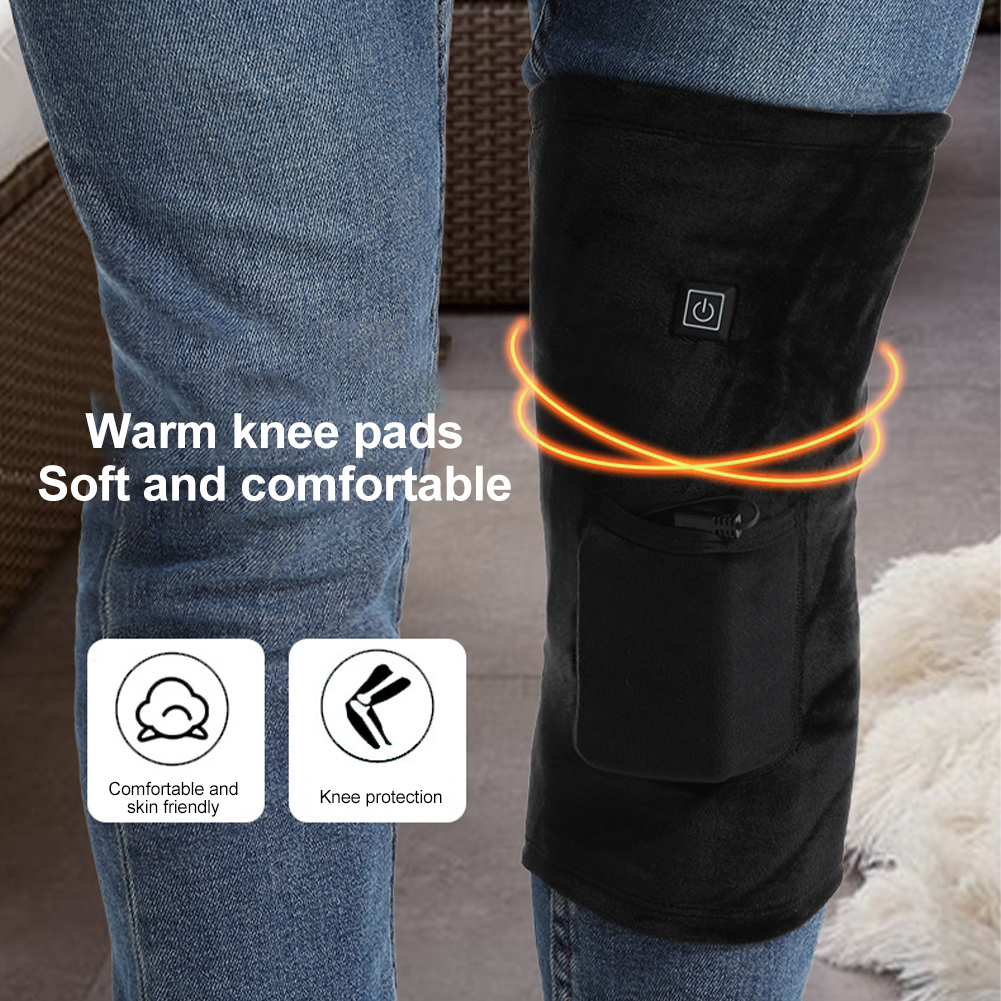 MC[In stock] Electric Knee Heating Pad USB Thermal Therapy Heated Knee Brace  Support Knee Warmer Pain Relief For Arthritis Joint Old Cold Leg