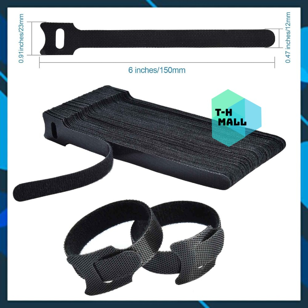 Dây Velcro Nylon Đai Buộc Giữ Làm Gọn Chống Rối Dây Cáp Sạc Tai Nghe Cáp HDMI Cáp Điện Tiện Lợi Tái Sử Dụng Nhiều Lần