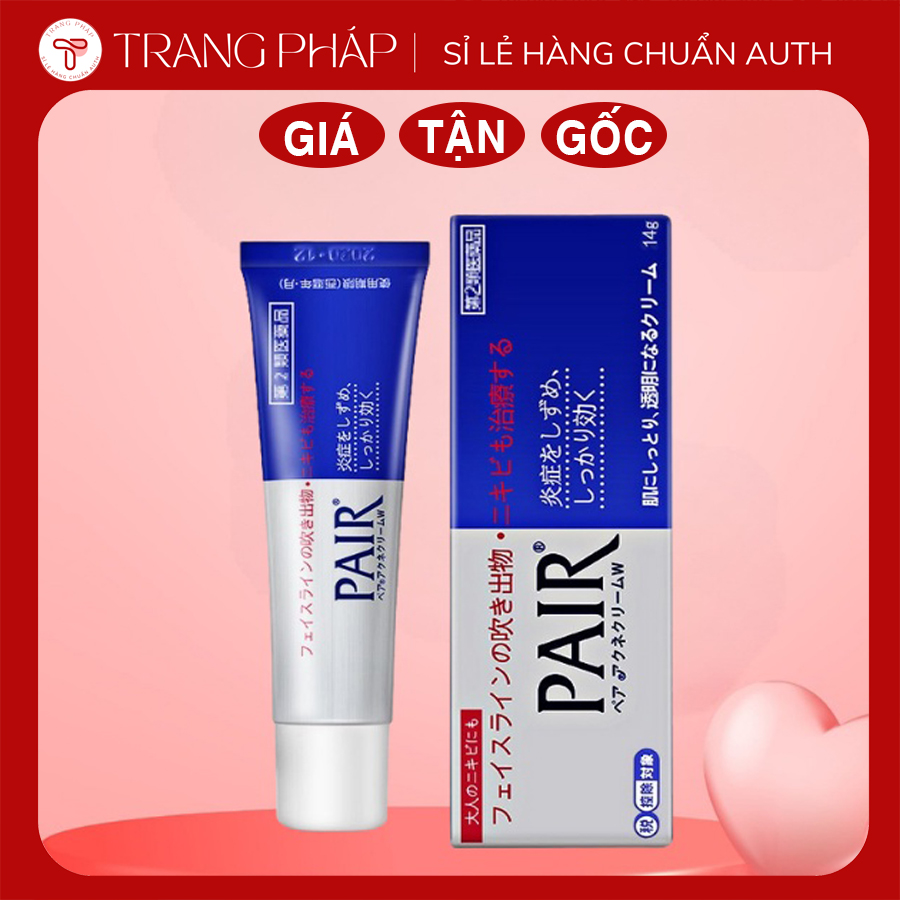 Kem giảm mụn chuyên sâu Pair Acne W Cream Nhật Bản 24g làm giảm mụn, ngừa viêm, mờ thâm, không để lại sẹo